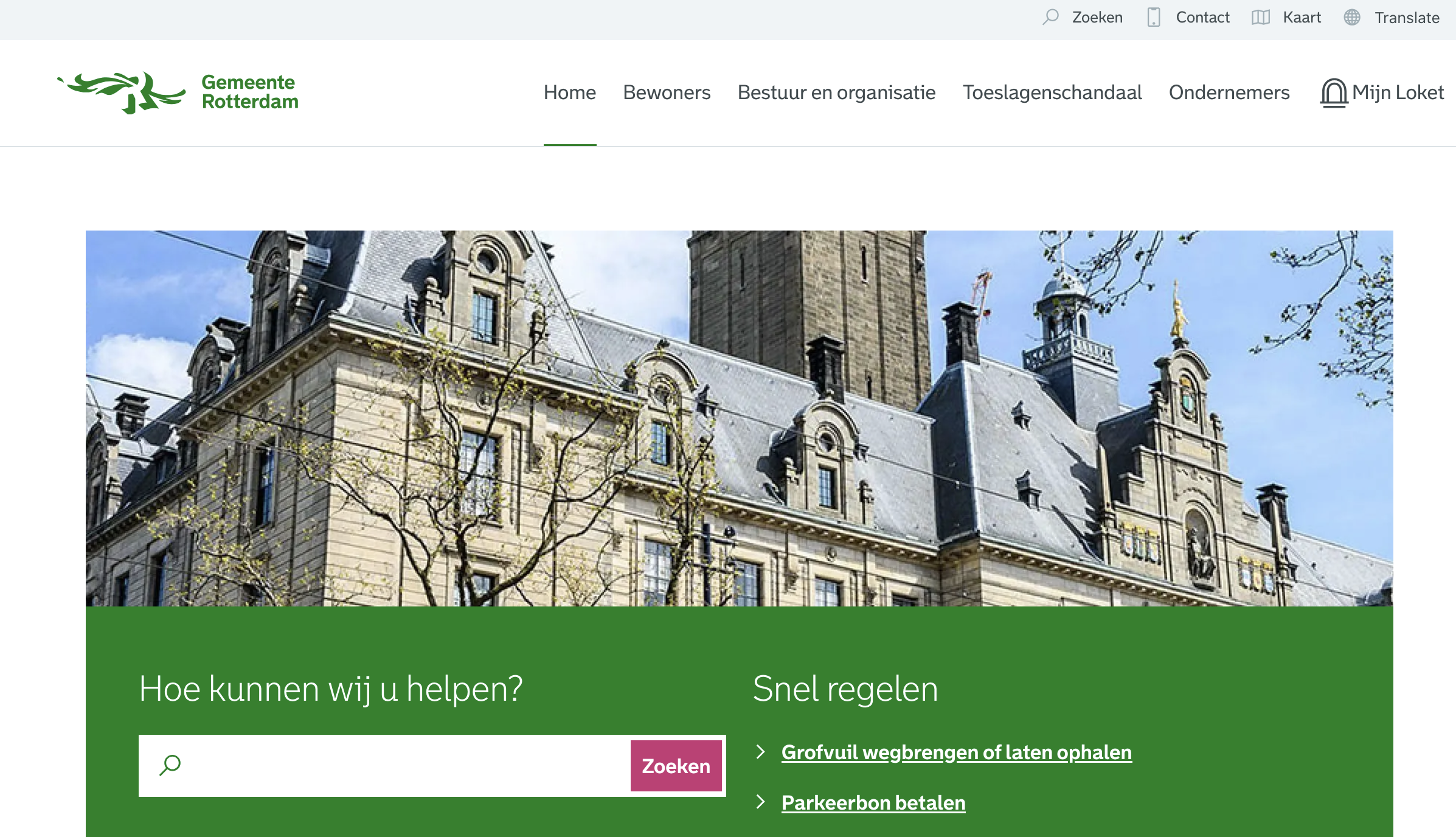 screenshot of rotterdam.nl